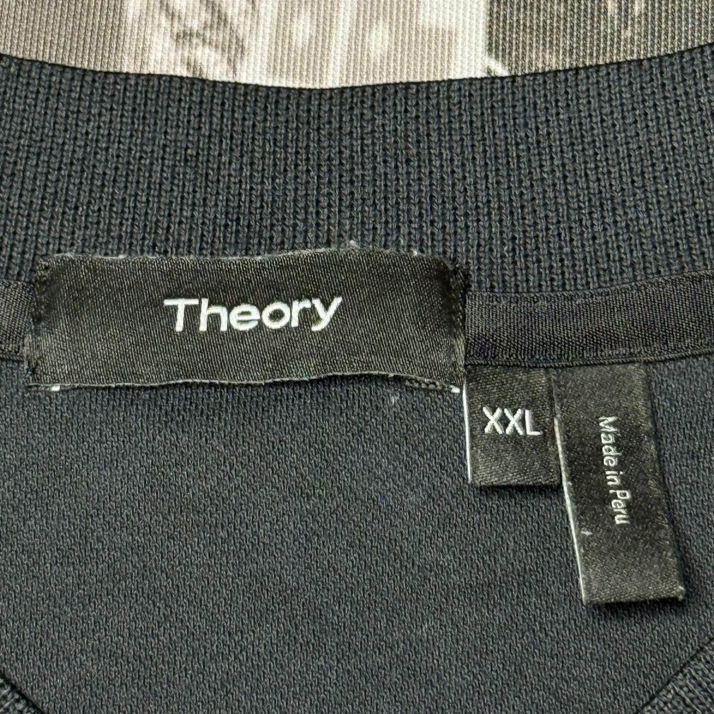 Theory Shirt Mens XXL Black Henley Short Sleeve Performance Tee Crew Neck Stretch Casual