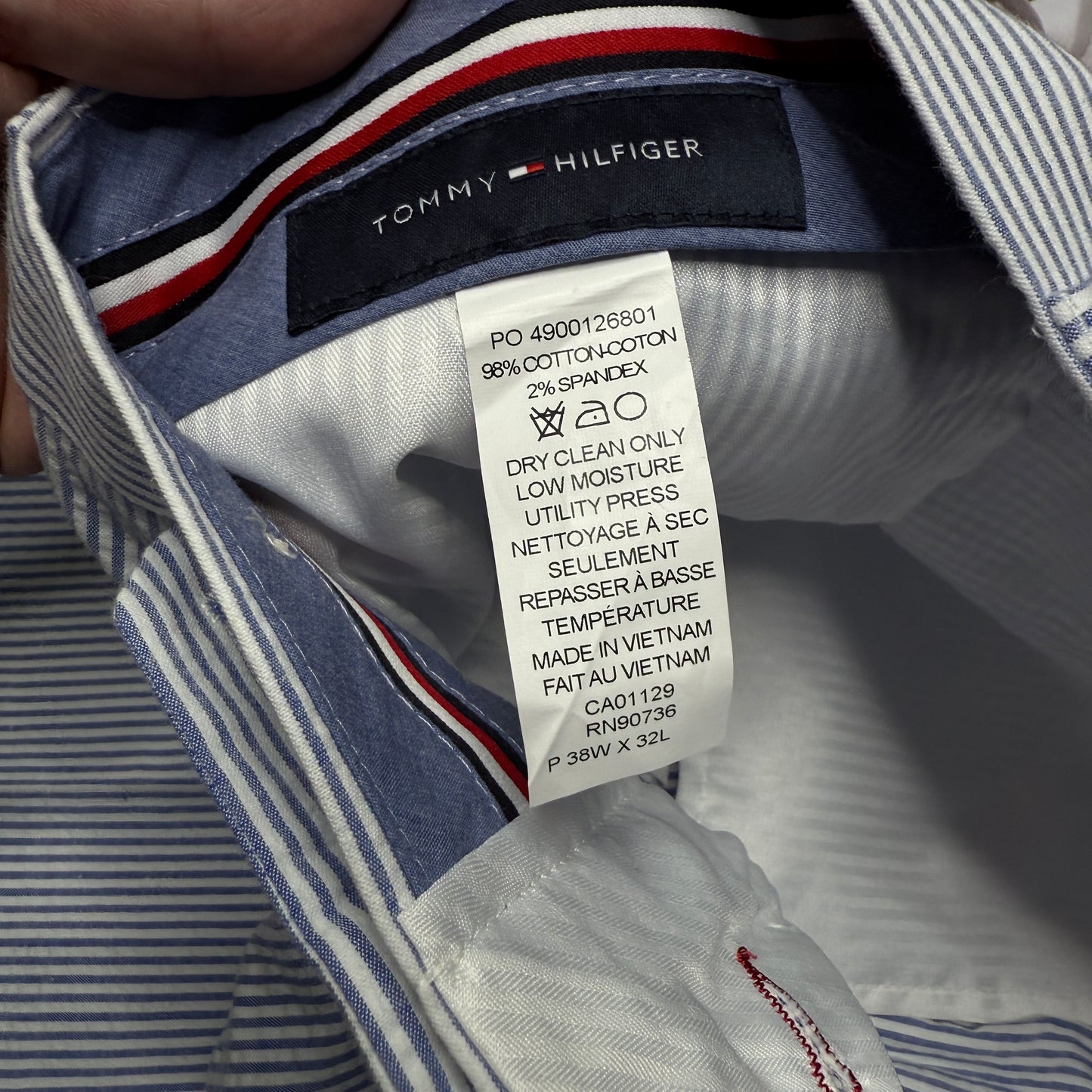 Tommy Hilfiger Modern Fit Seersucker Suit Pants 38x32
