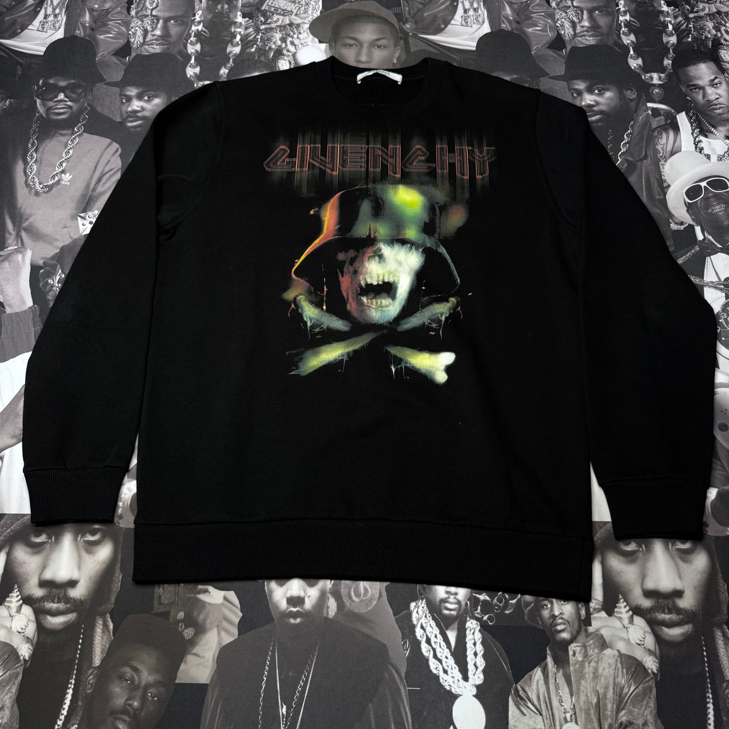 Givenchy Paris Army Skull Crewneck Black Large FW16 Ricardo Tisci - Cuban Fit