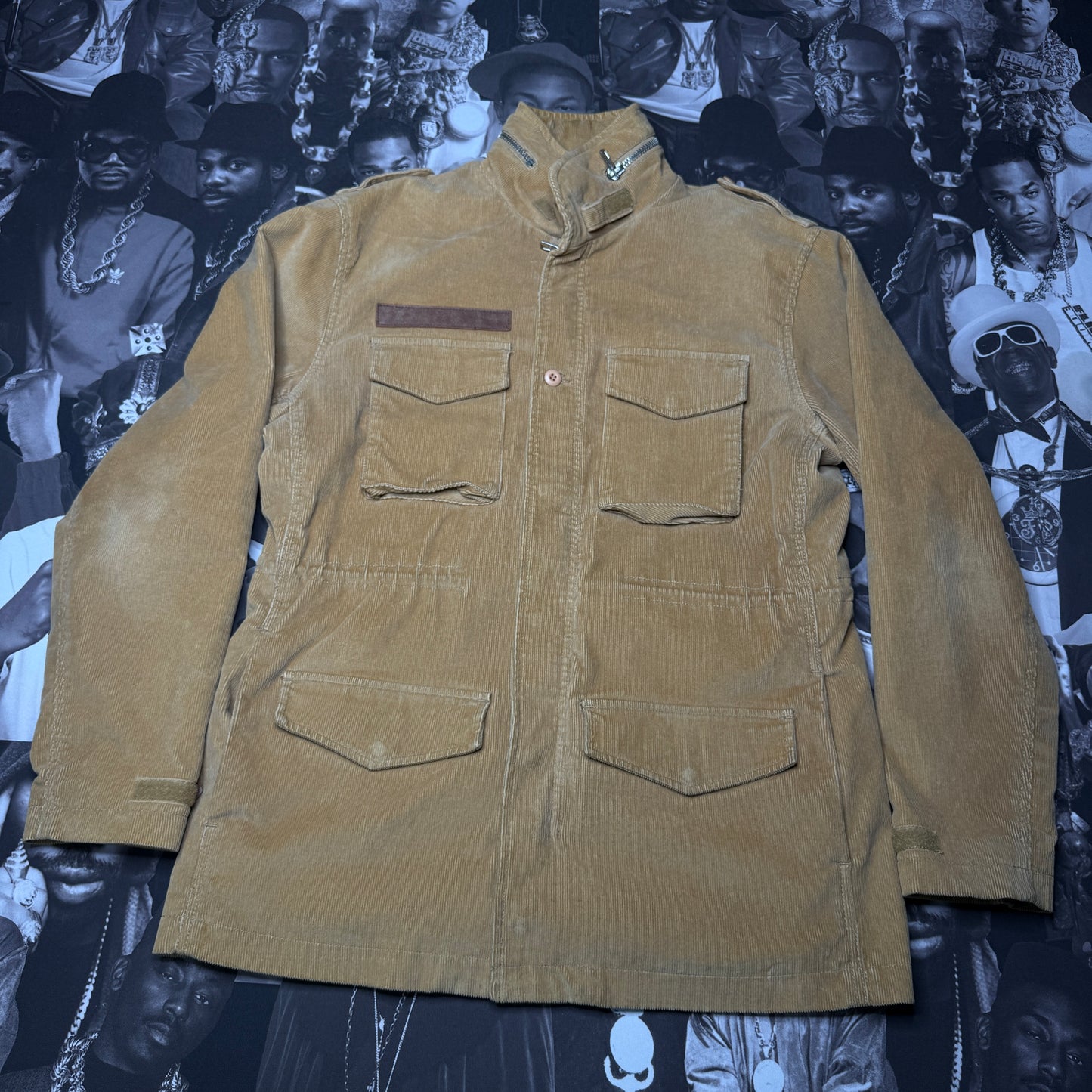 Twelve Bar Co Corduroy Military Jacket XXL Light Brown