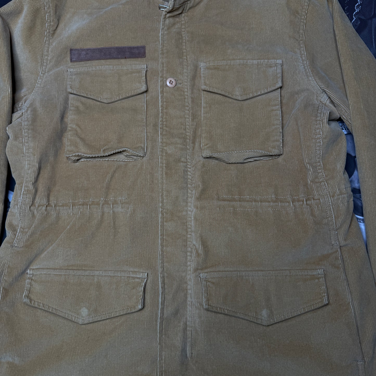 Twelve Bar Co Corduroy Military Jacket XXL Light Brown