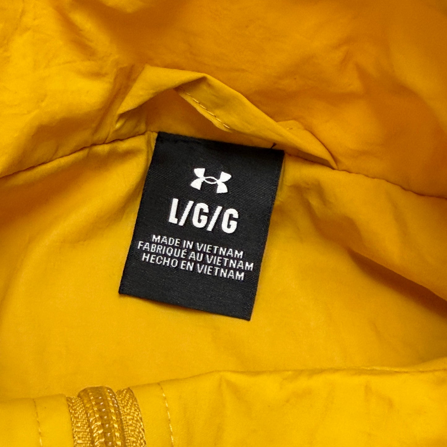 Under Armour UA Best Track Jacket Noble Gold White 773 Size Large