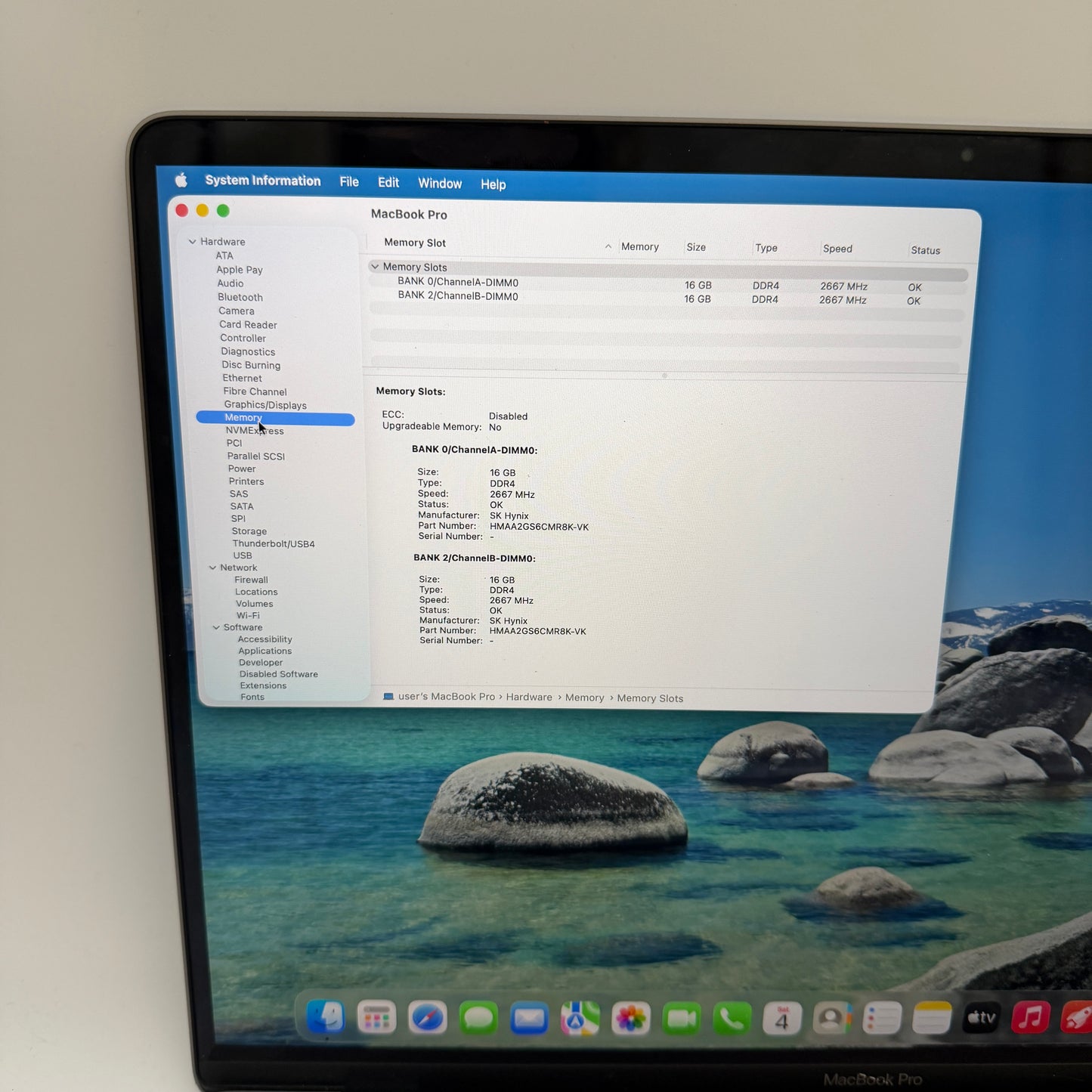Used Apple MacBook Pro 16-inch 2019 Silver - Core i9, 32GB RAM, 512GB