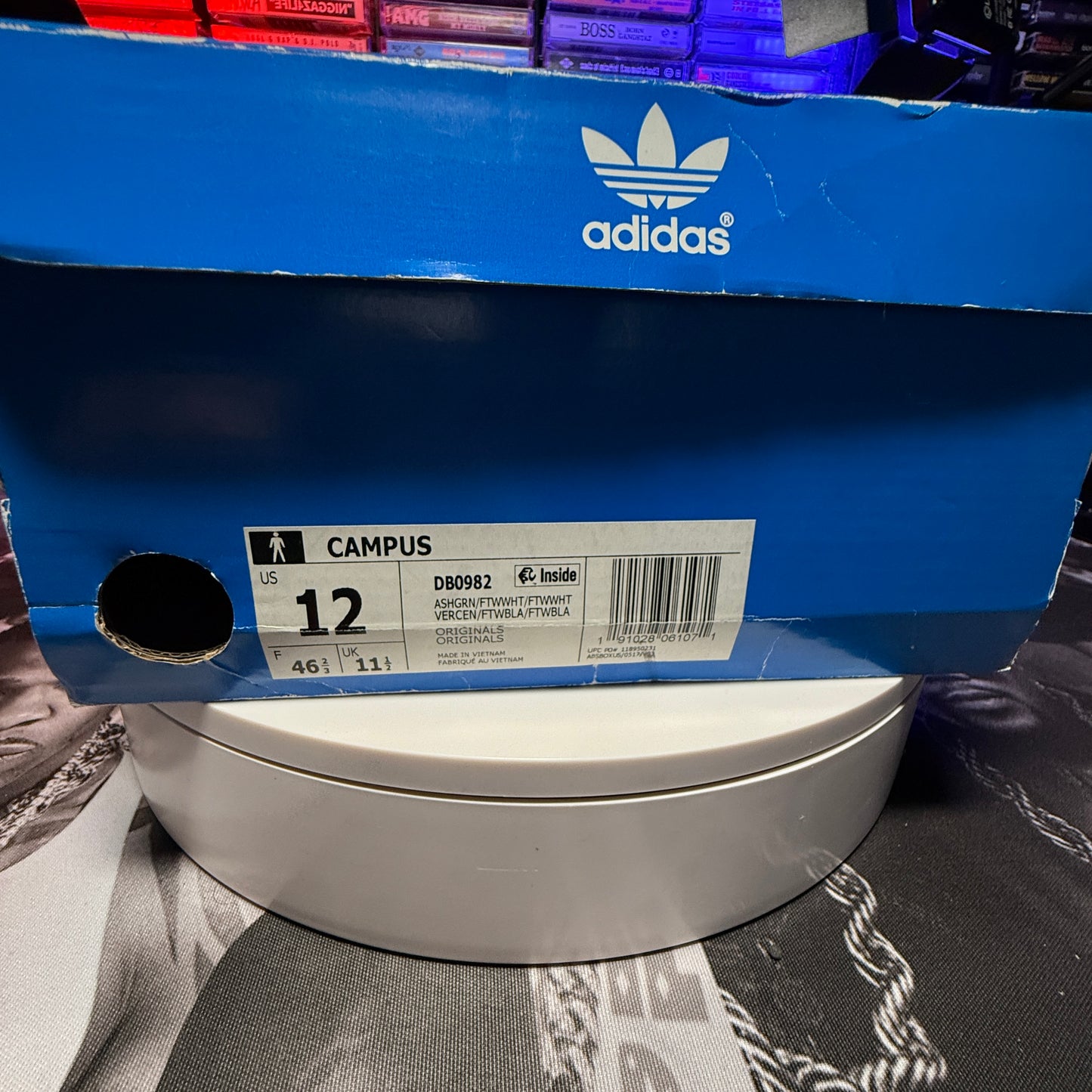 VNDS adidas Campus Ash Green/ White DB9082