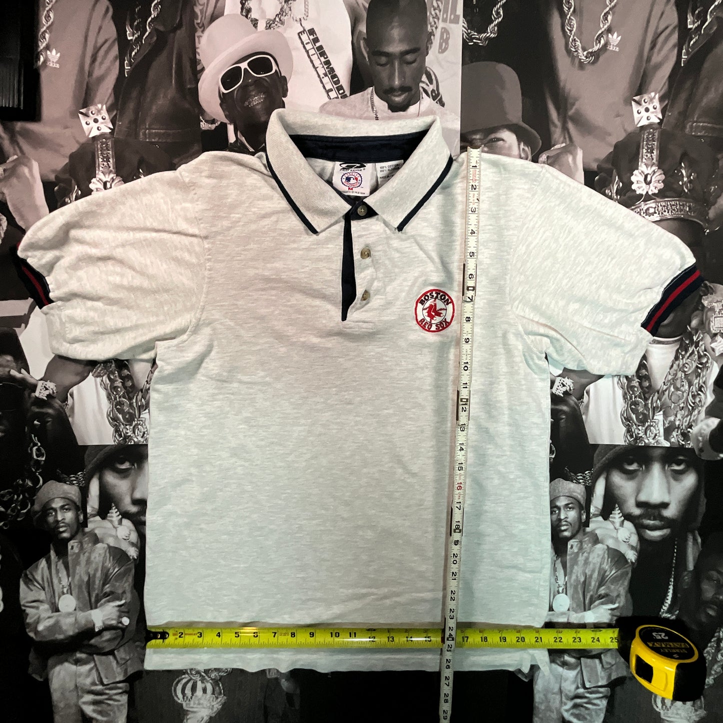 Vintage 1998 Pro Edge Boston Red Sox Embroidered Polo Shirt Size Medium