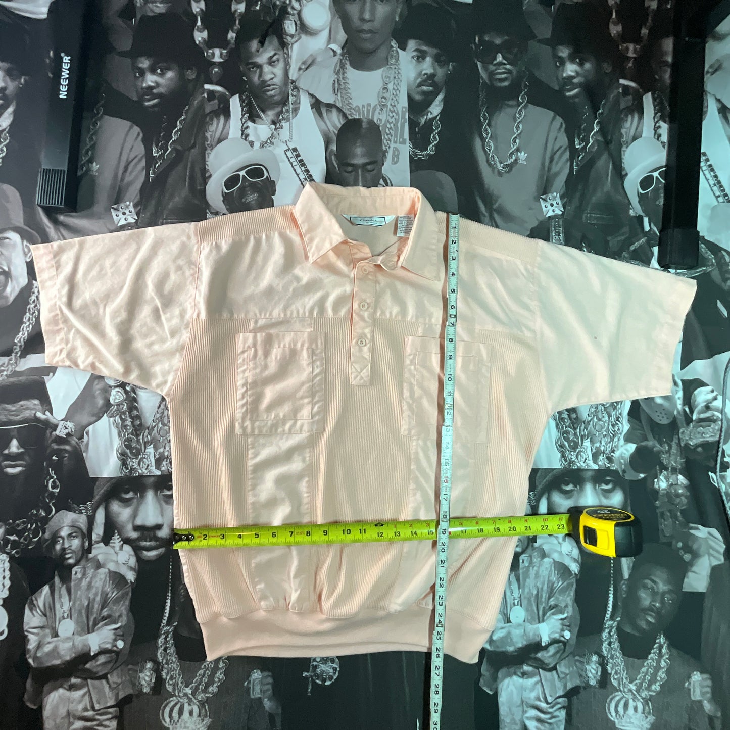 Vintage 80's Classics by Palmland Polo Shirt Large Peach