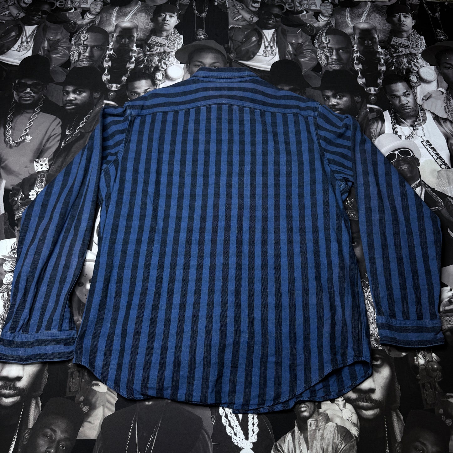 Vintage 90's Polo Ralph Lauren Double Pocket Striped Button Up Shirt XL