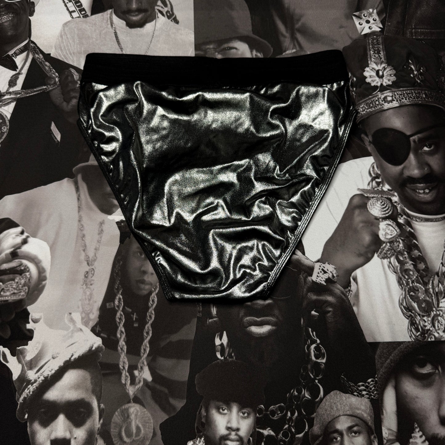 RARE Vintage 90's Versace V2 Classic Mens Metallic Silver Briefs Underwear sz XL