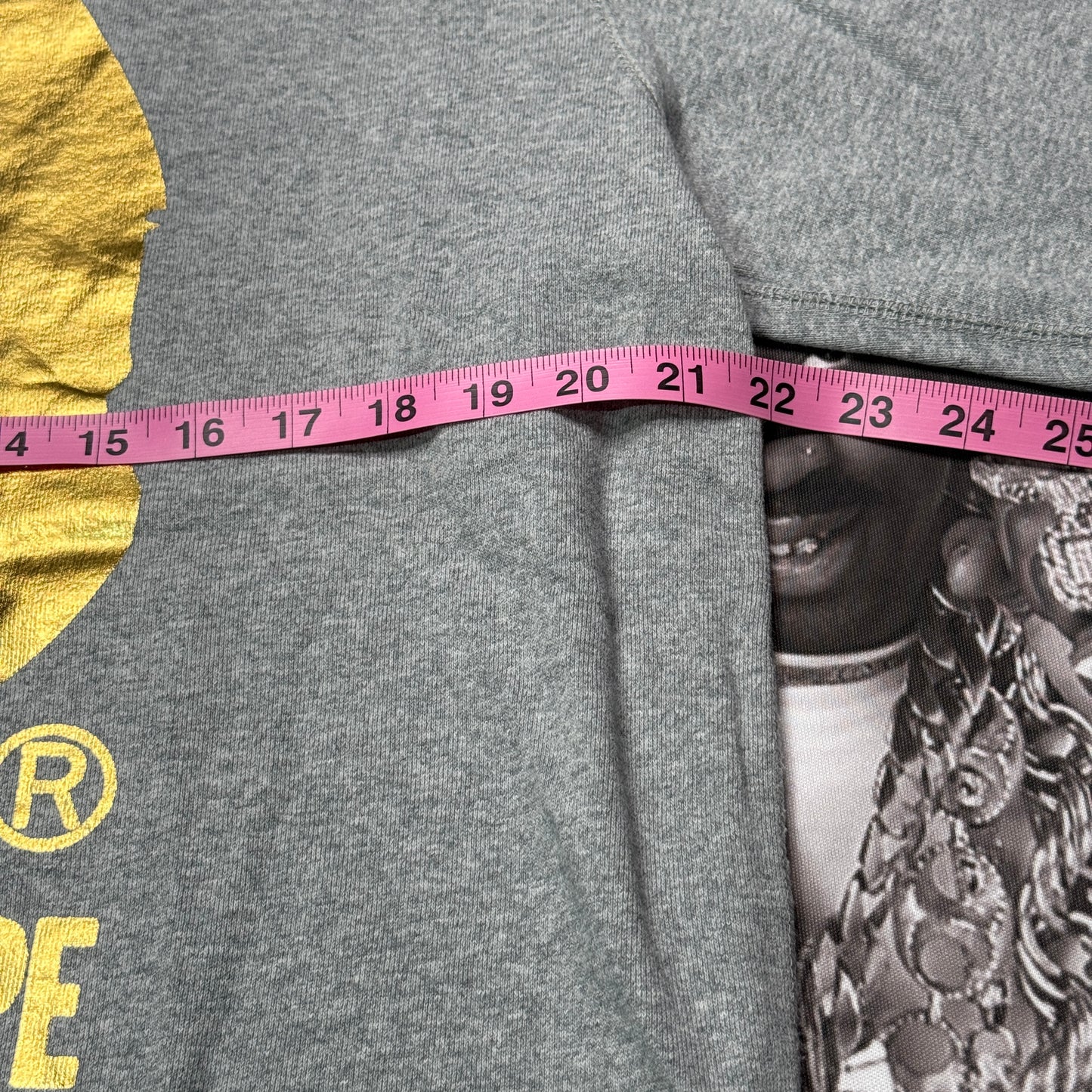 Vintage A Bathing Ape Gold Foil Crewneck Sweatshirt Heather Grey Size XL