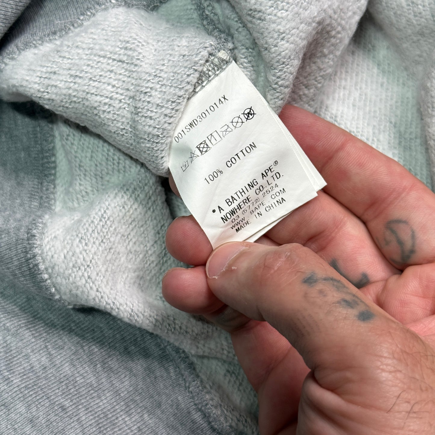 Vintage A Bathing Ape Gold Foil Crewneck Sweatshirt Heather Grey Size XL