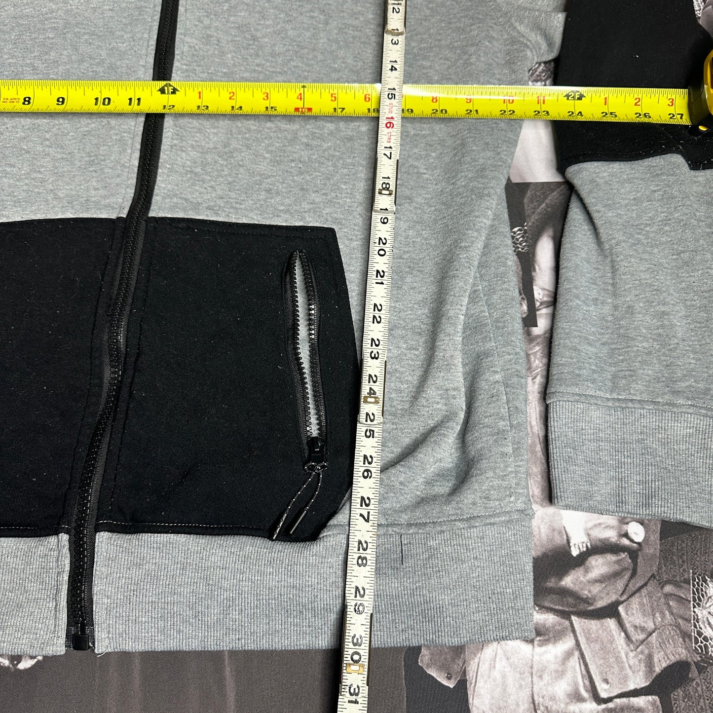 Vintage Akademiks Zip Up Hoodie Black and Grey size 2XL