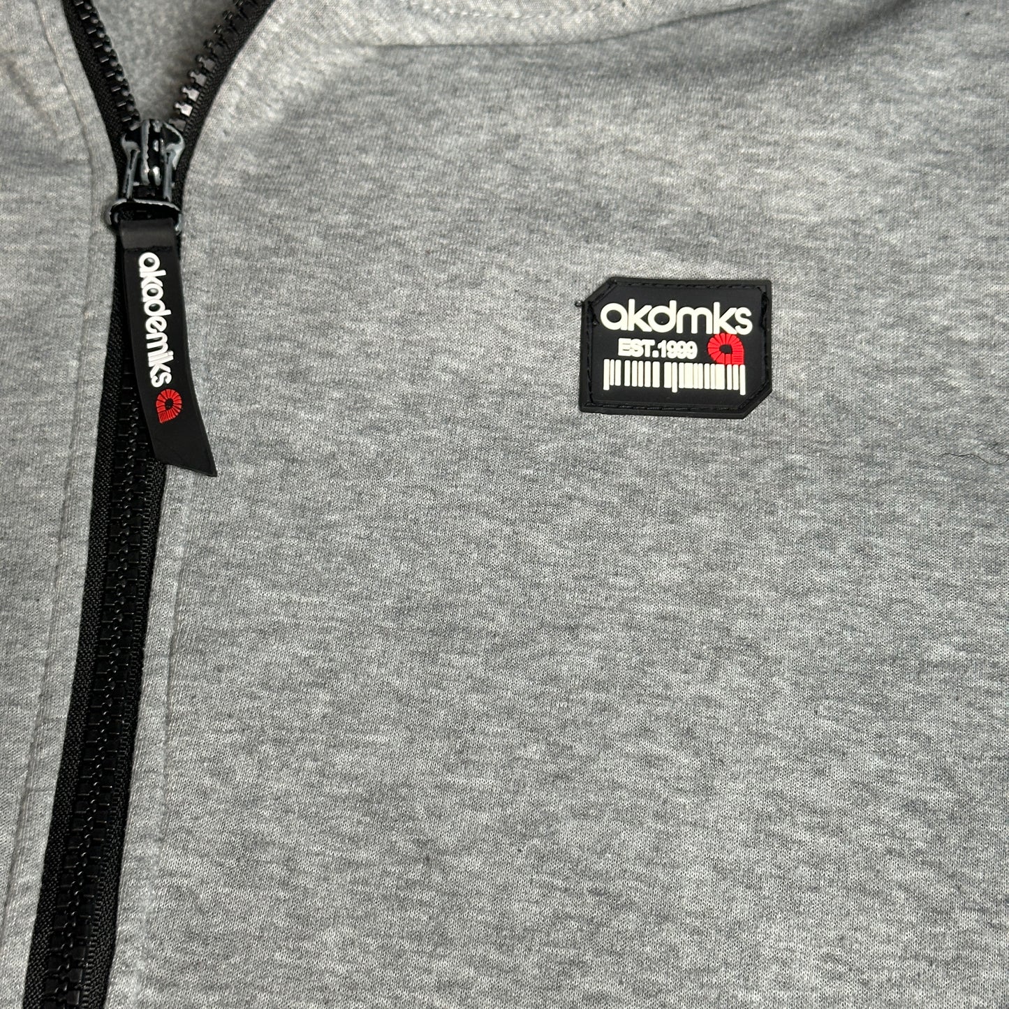 Vintage Akademiks Zip Up Hoodie Black and Grey size 2XL