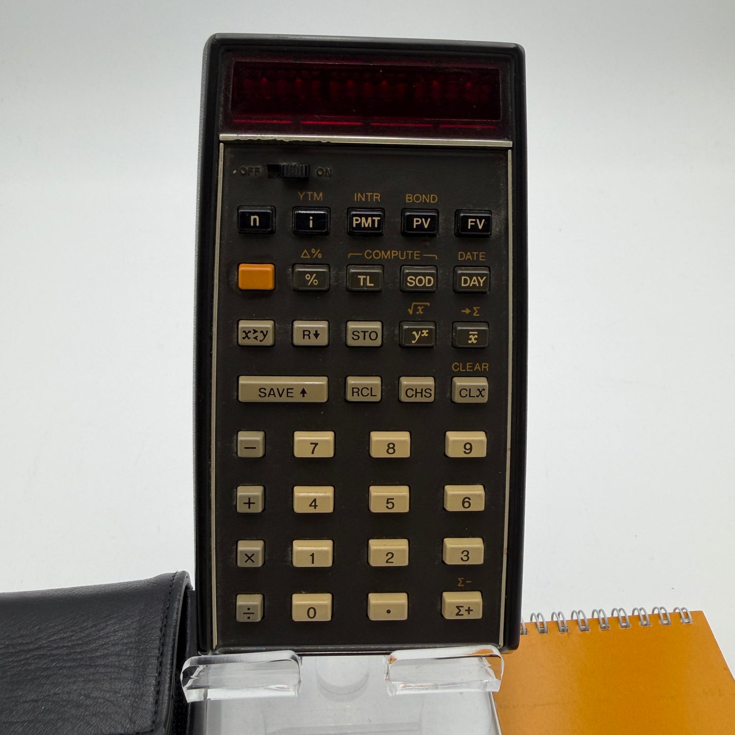 Vintage Hewlett Packard HP 80 Calculator Brown with Original Case and Guide
