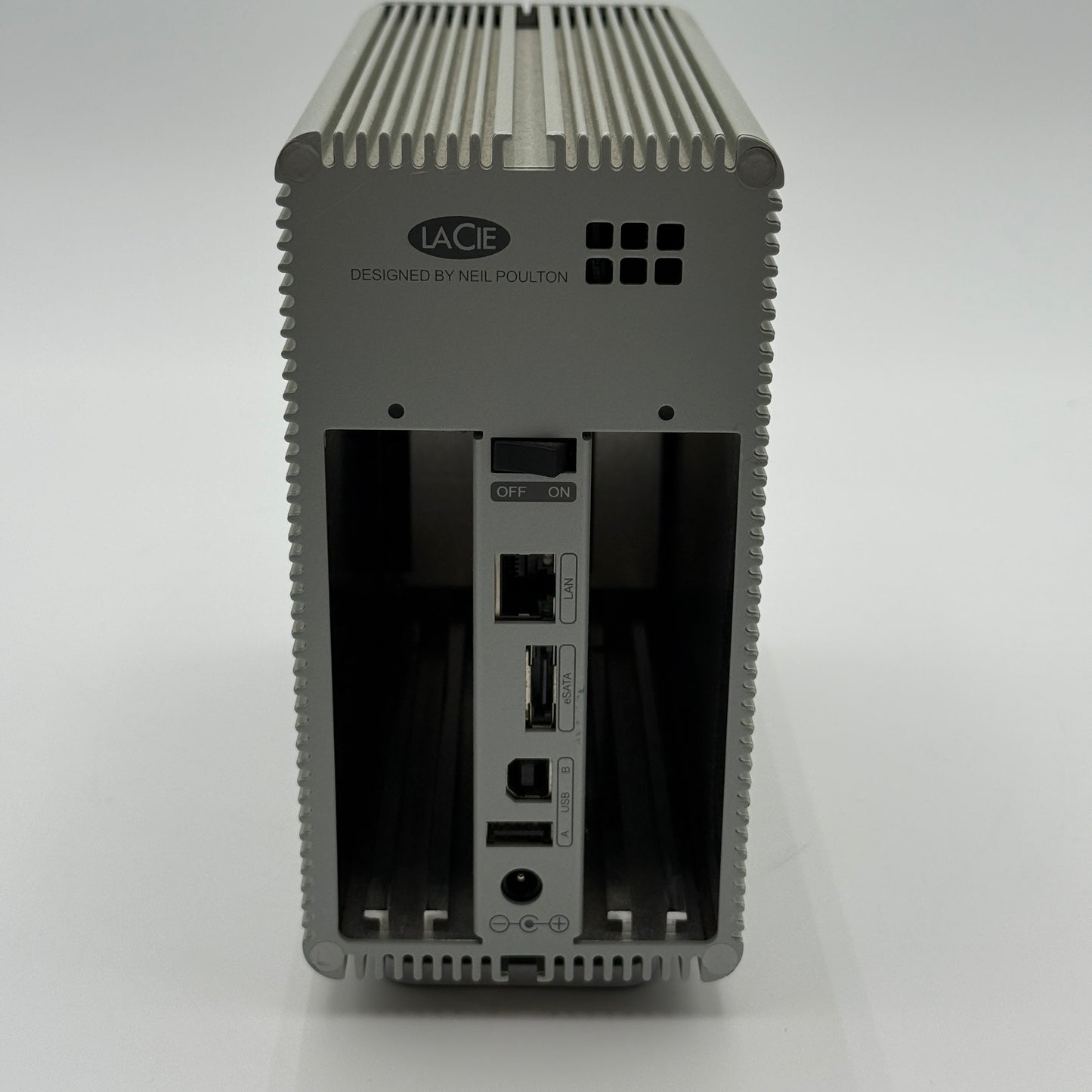 Vintage LaCie 2big Hard Drive Enclosure ONLY Designed By Neil Poulton Silver