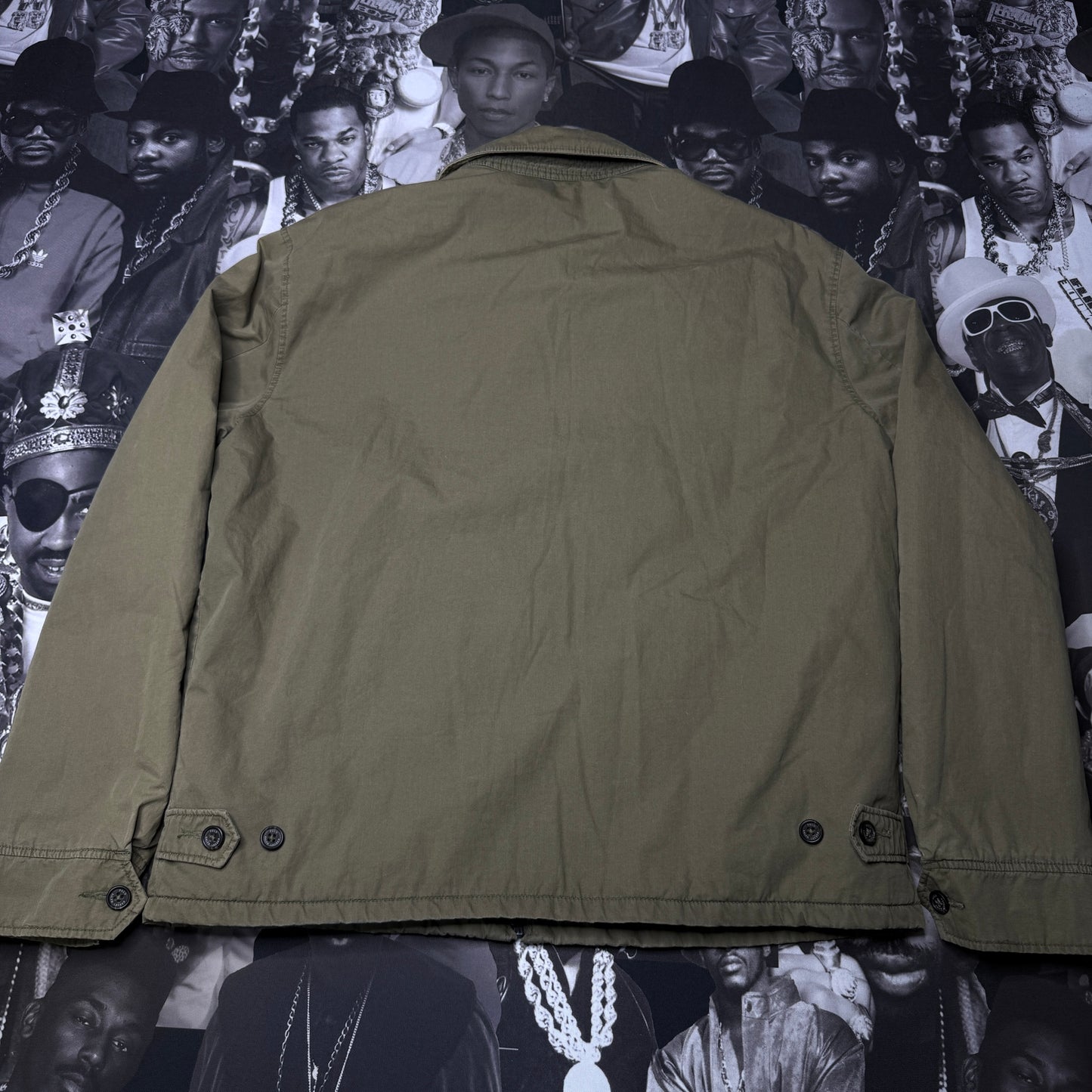 Polo Ralph Lauren Collared Harrington Jacket Bi Swing Olive Green Size Large