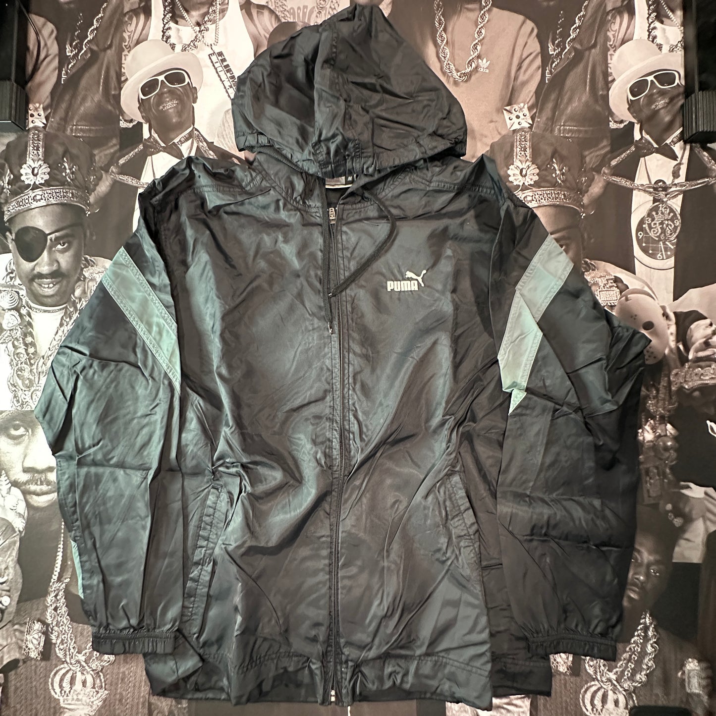 Vintage Puma Zip Up Windbreaker Size Medium