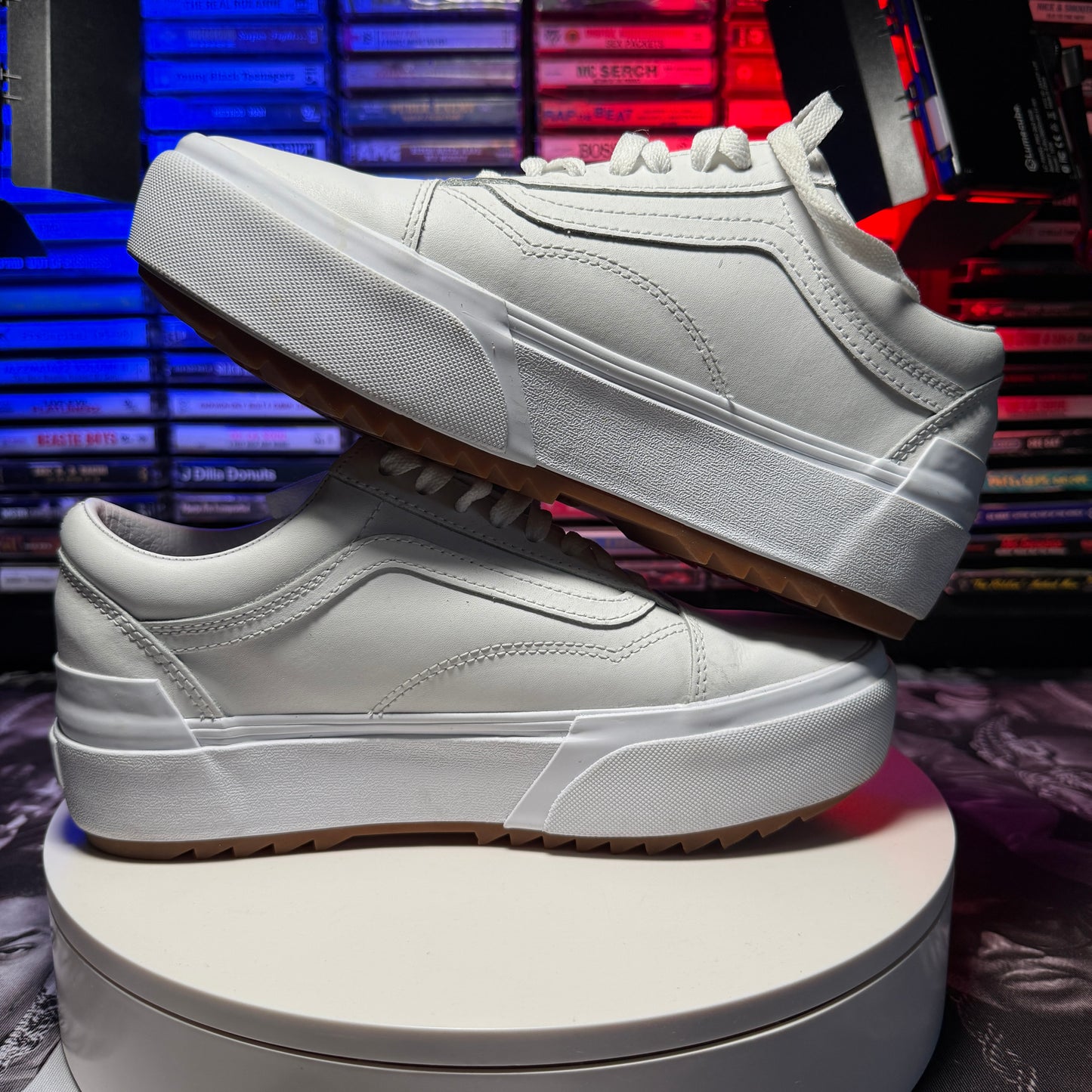 Women's Vans Canvas Old Skool Stacked Platform Sneakers SZ9.5