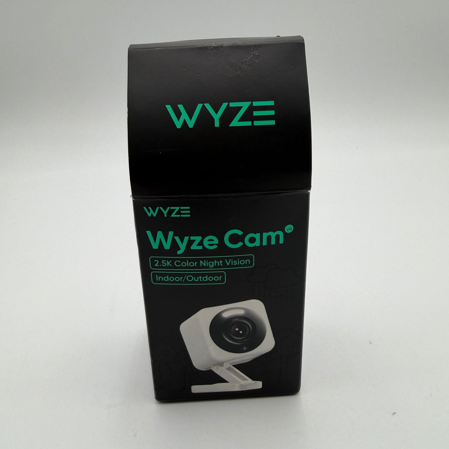Wyze Cam v4 Security Camera White Used With Box