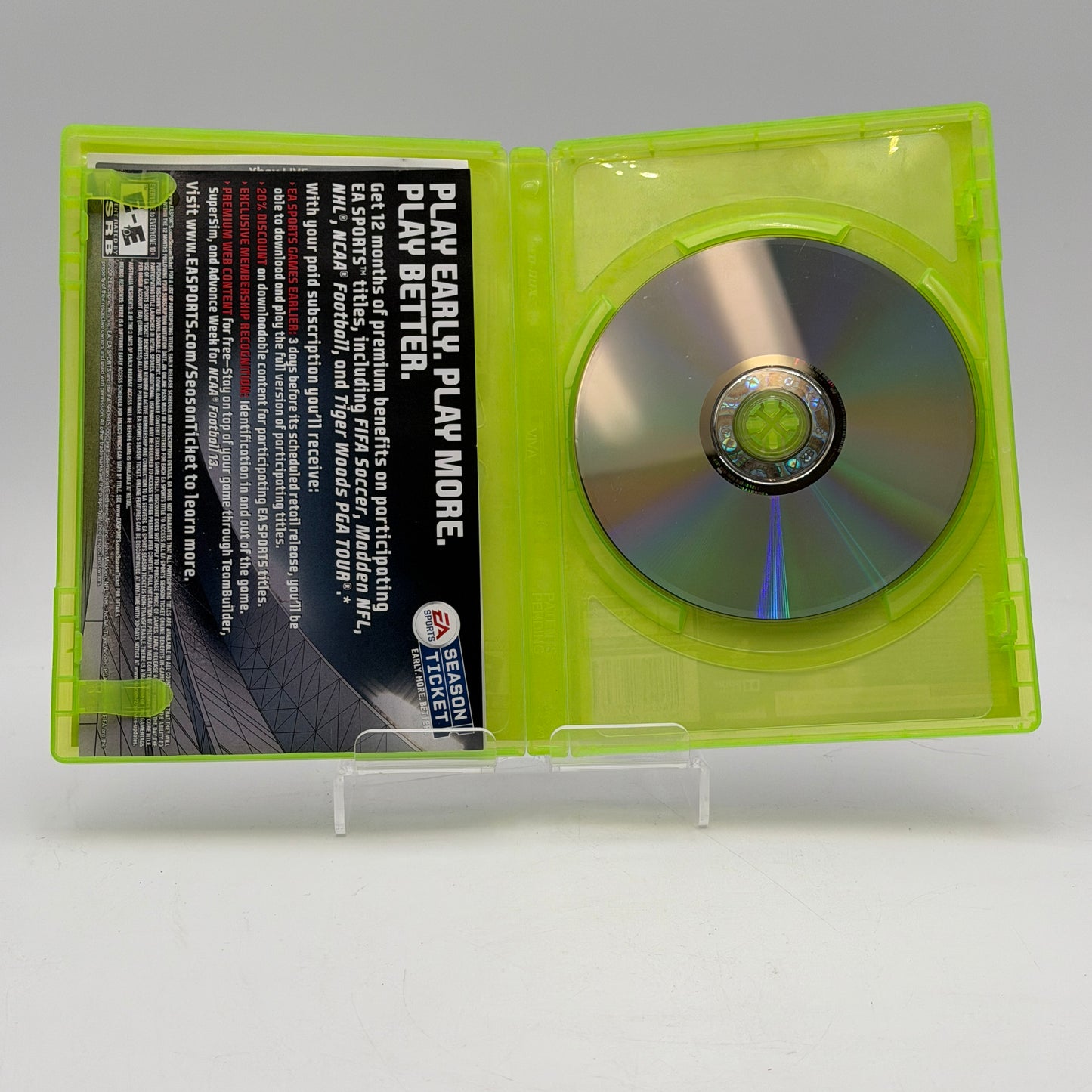 Xbox 360 NCAA Football 13 with Box and Inserts