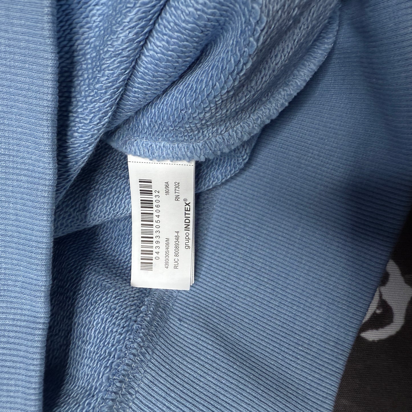 Zara Boxy Fit Crew Neck Sweatshirt Light Blue Medium