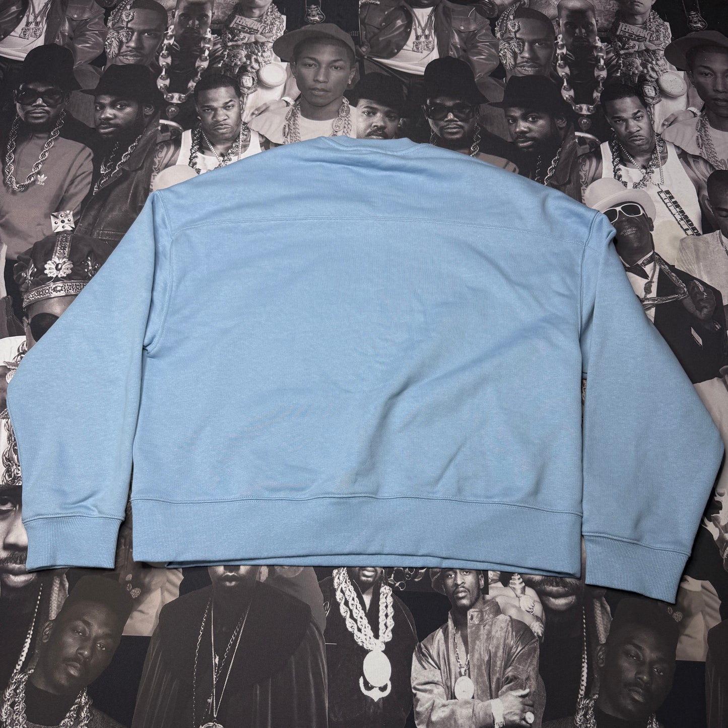 Zara Boxy Fit Crew Neck Sweatshirt Light Blue Medium