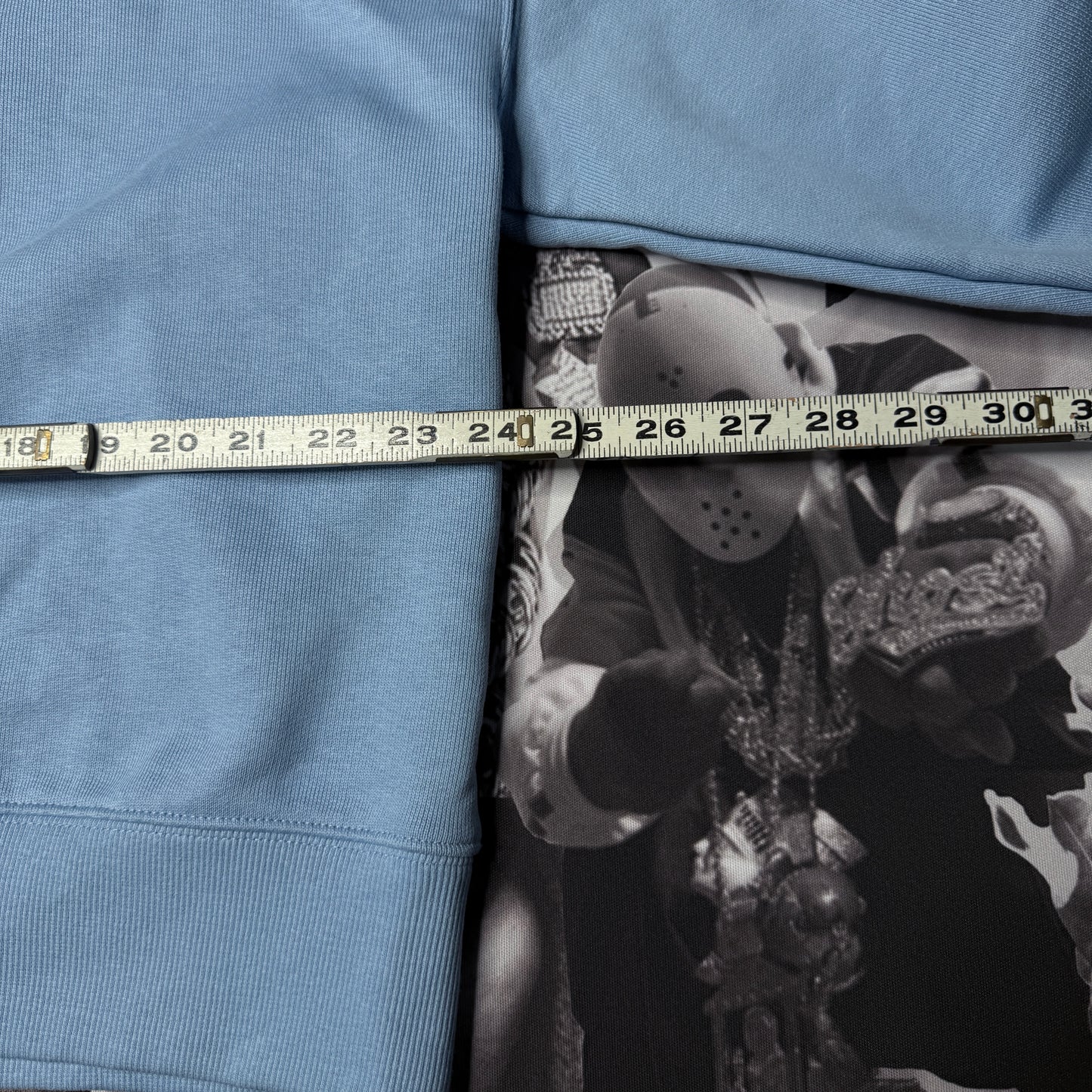 Zara Boxy Fit Crew Neck Sweatshirt Light Blue Medium
