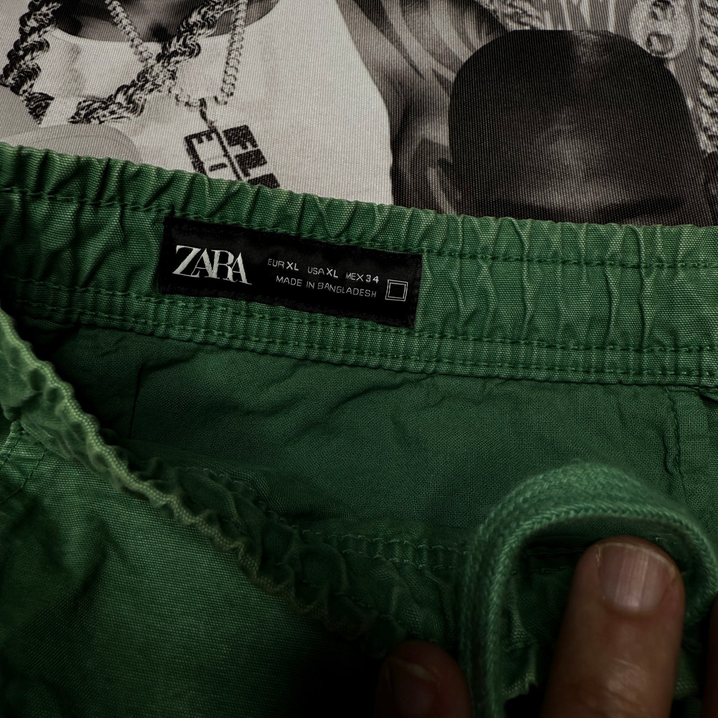 Zara Cargo Shorts XL Faded Green