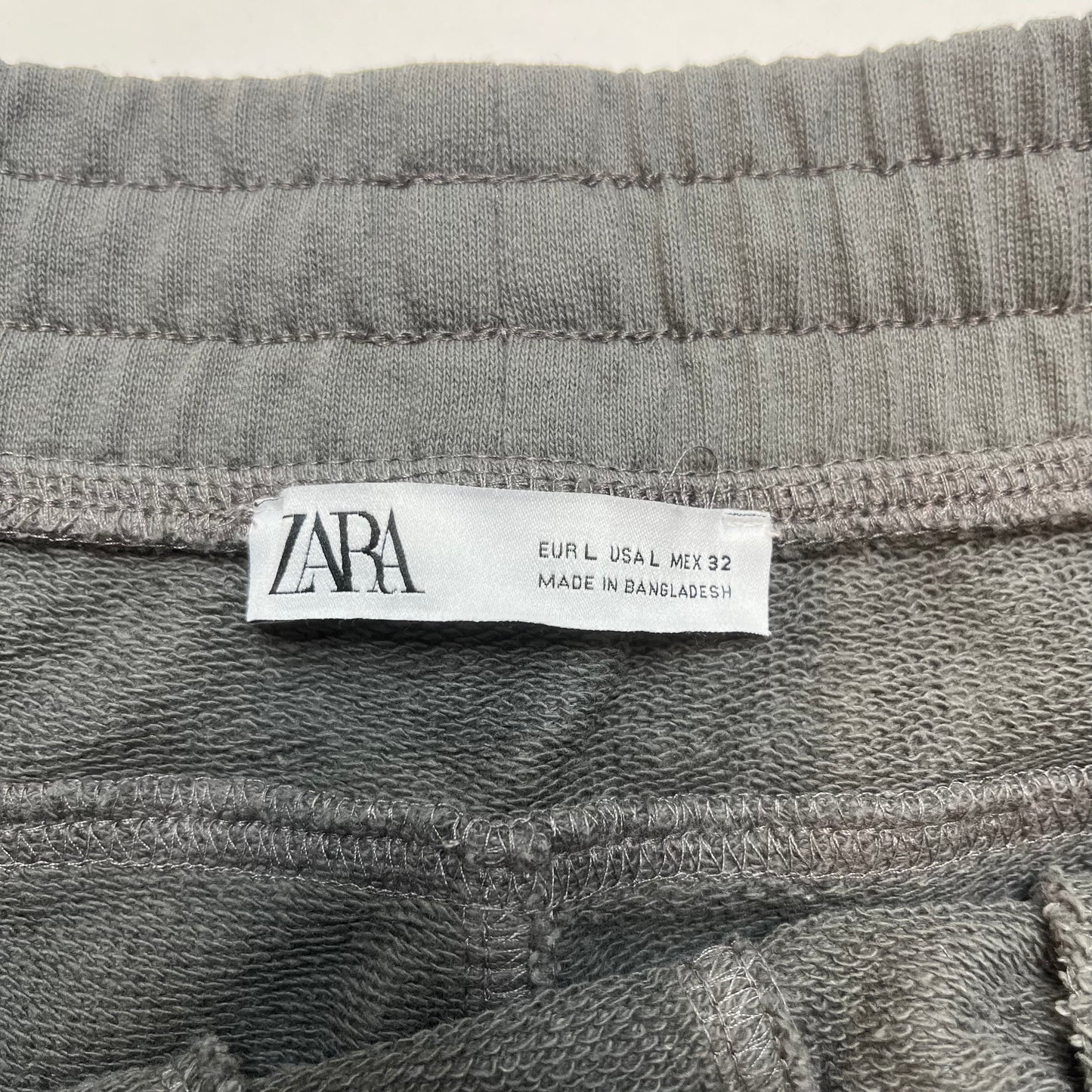 Zara Mens Heavyweight Cotton Blend Shorts XL Grey Used