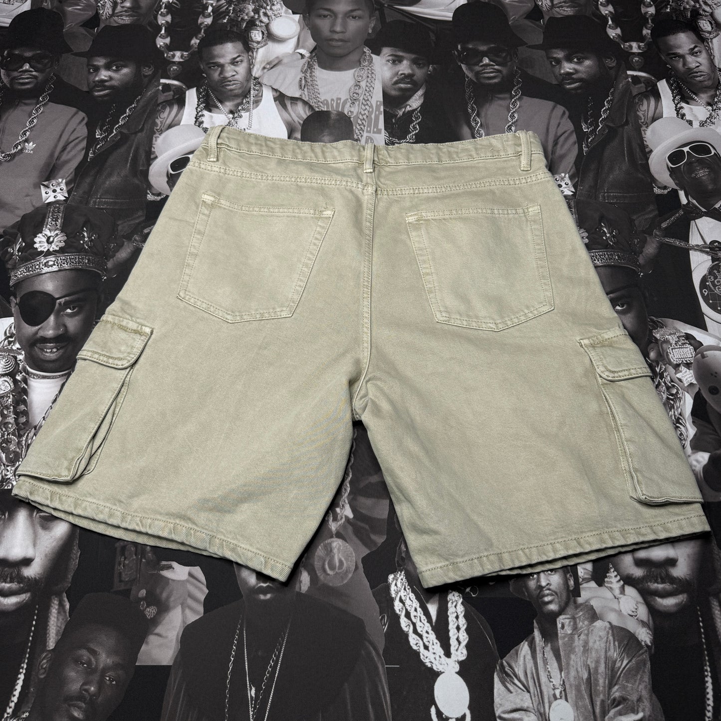 Zara Twill Cargo Bermuda Shorts Beige Size 36