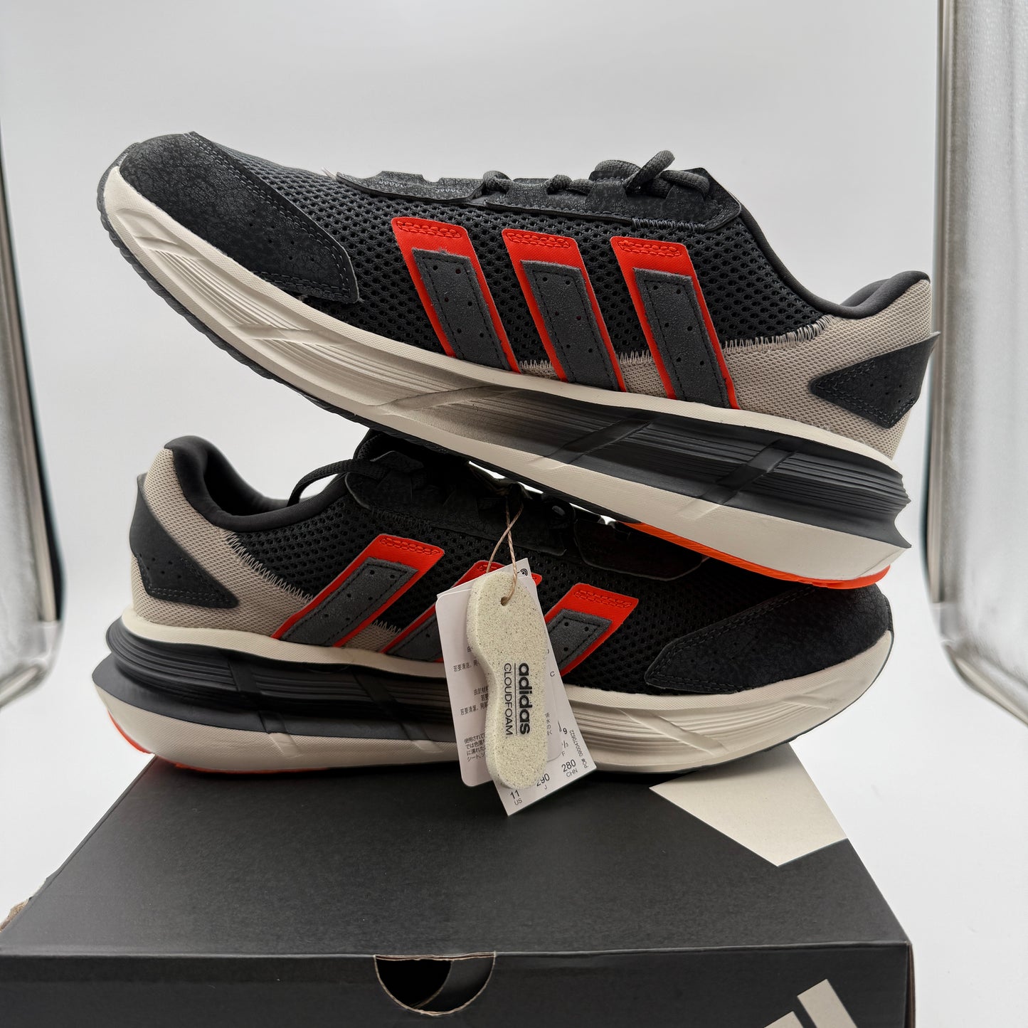 adidas Astrastar Carbon Carbon Impact Orange JQ6077 Sneakers Size 11