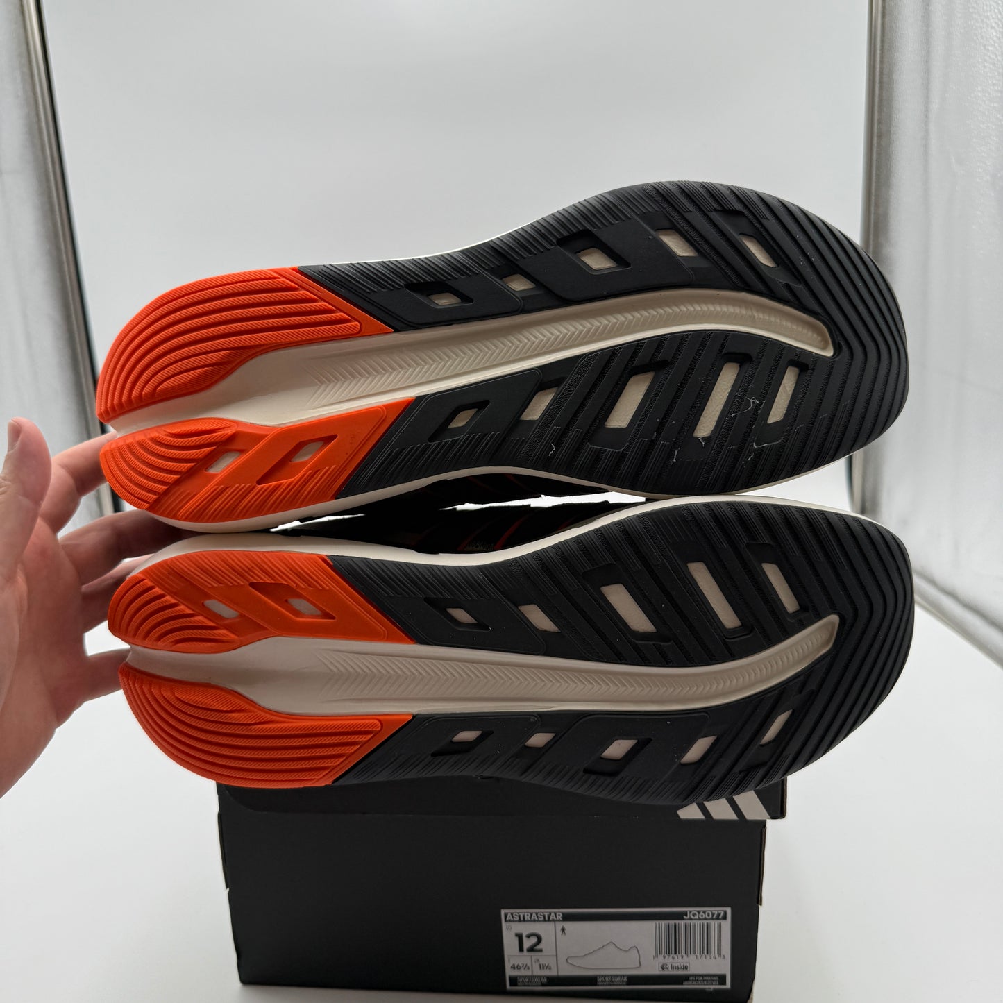 adidas Astrastar Sneakers Size 12 Carbon Impact Orange JQ6077