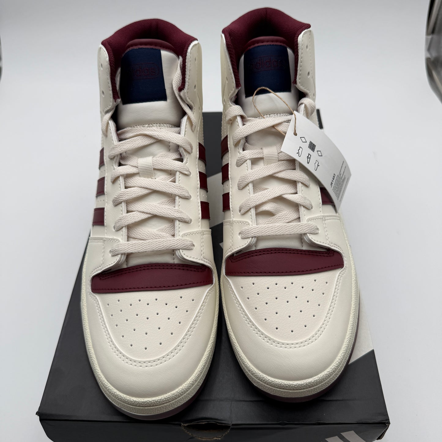 New adidas Break Start Mid Sneakers Cloud White/Shadow Red/Dark Blue Size 10.5