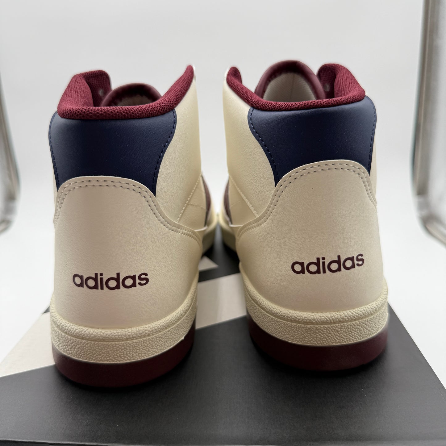 New adidas Break Start Mid Sneakers Cloud White/Shadow Red/Dark Blue Size 10.5