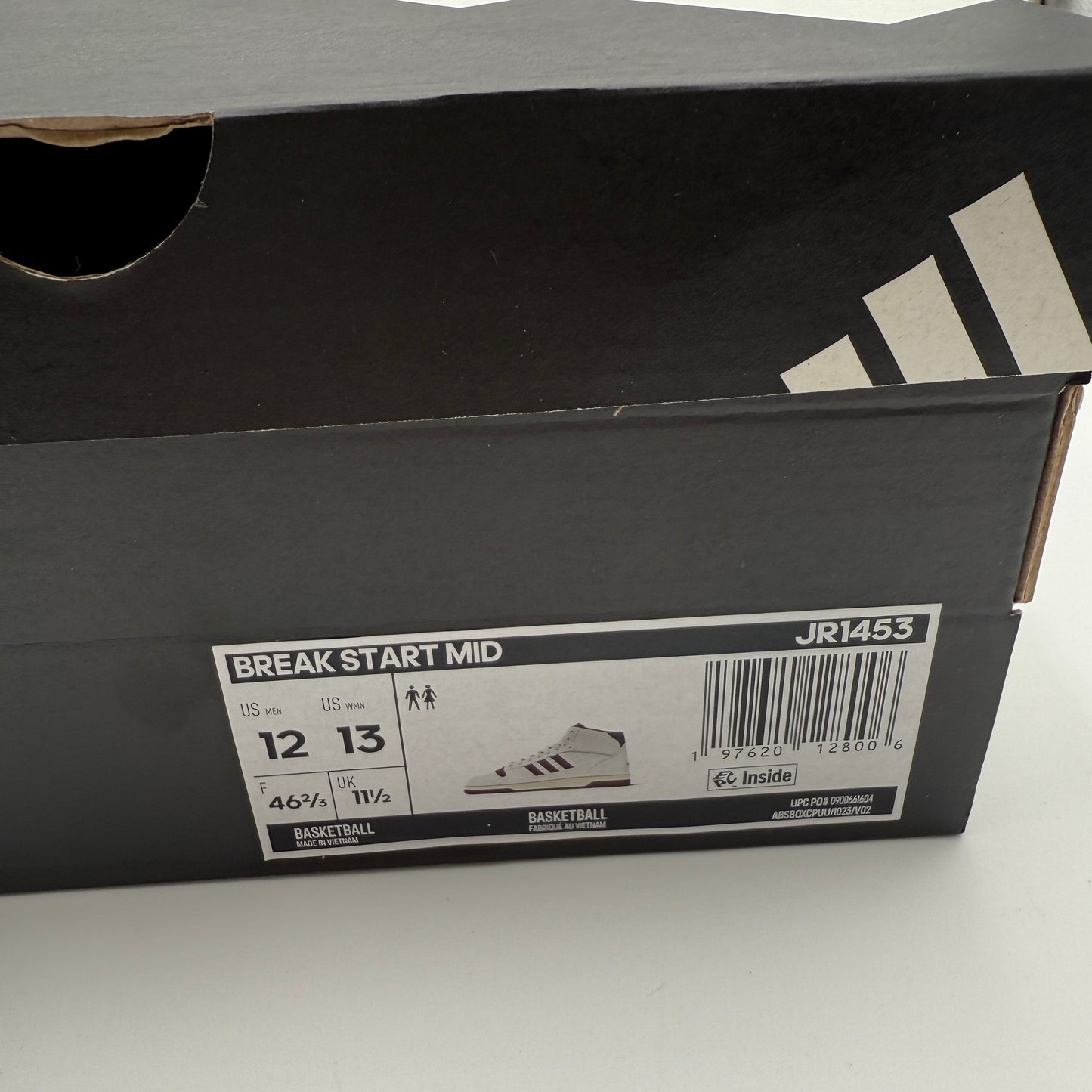 New adidas Break Start Mid Cloud White/Shadow Red/Dark Blue Sneakers Size 12