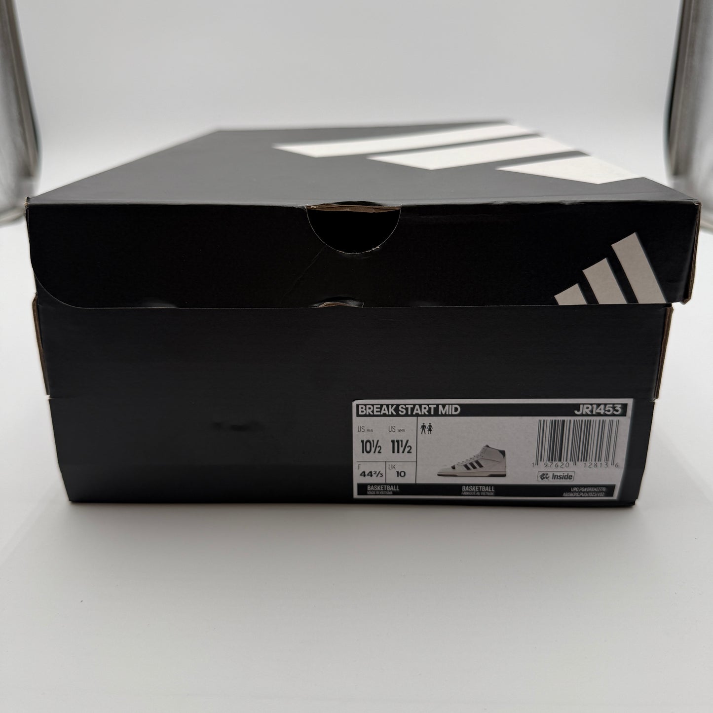 New adidas Break Start Mid Sneakers Cloud White/Shadow Red/Dark Blue Size 10.5