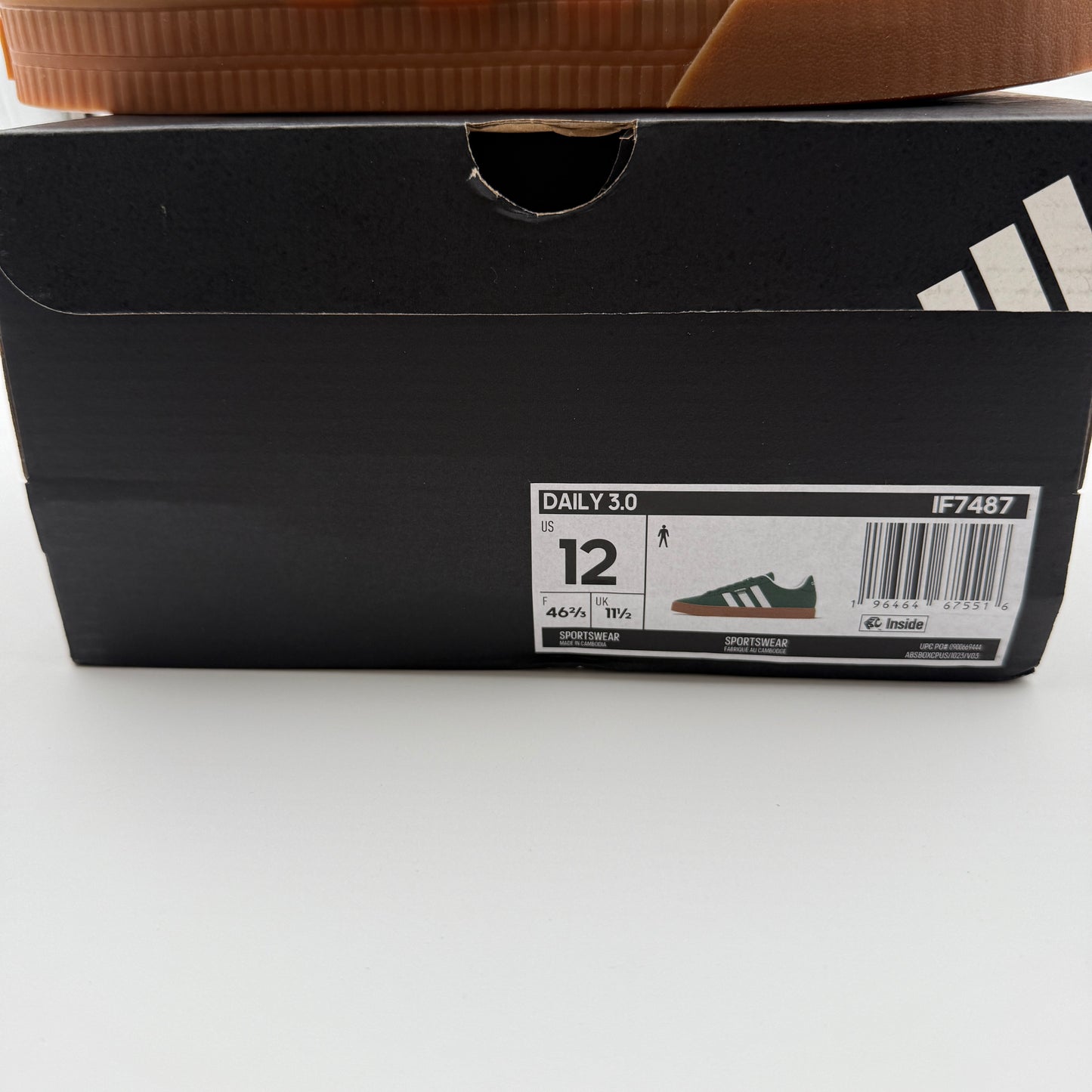 adidas Daily 3.0 Sneakers Size 12 Dark Green/White/Collegiate Burgundy IF7487