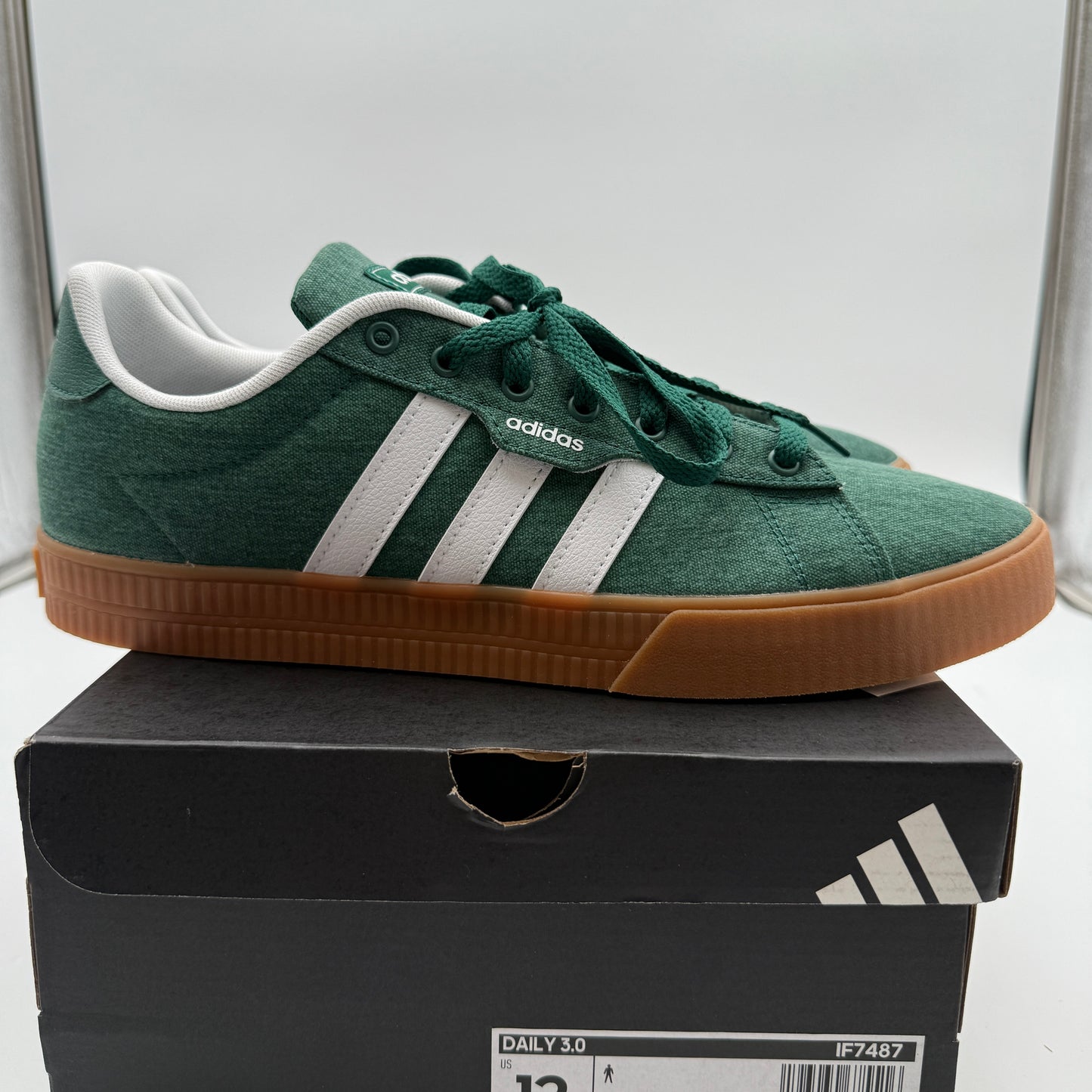 adidas Daily 3.0 Sneakers Size 12 Dark Green/White/Collegiate Burgundy IF7487