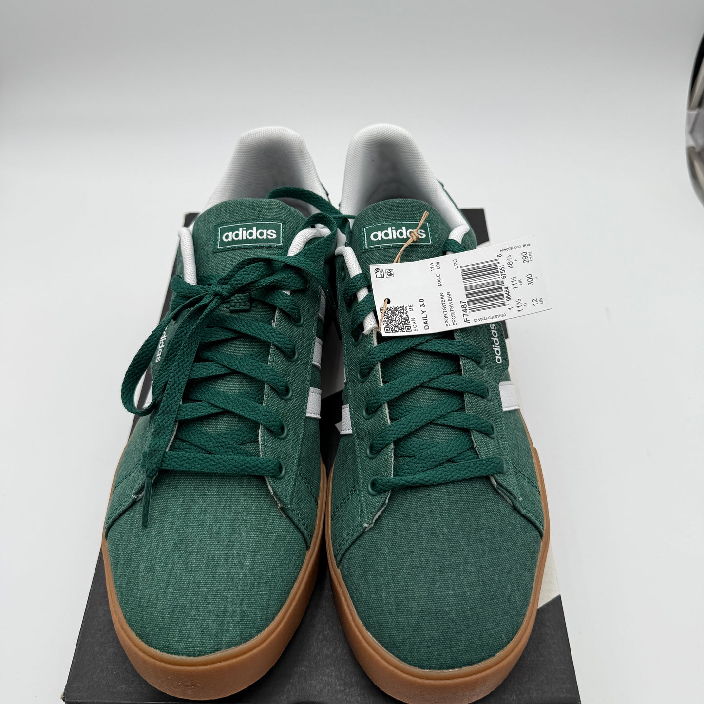adidas Daily 3.0 Sneakers Size 12 Dark Green/White/Collegiate Burgundy IF7487