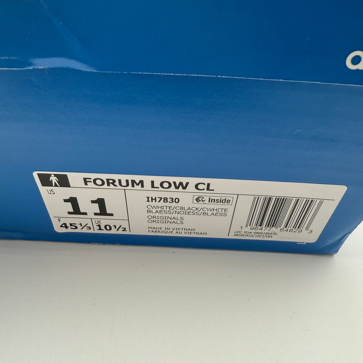 Adidas Forum Low Core White Core Black Core White IH7830 Size 11 Sneakers