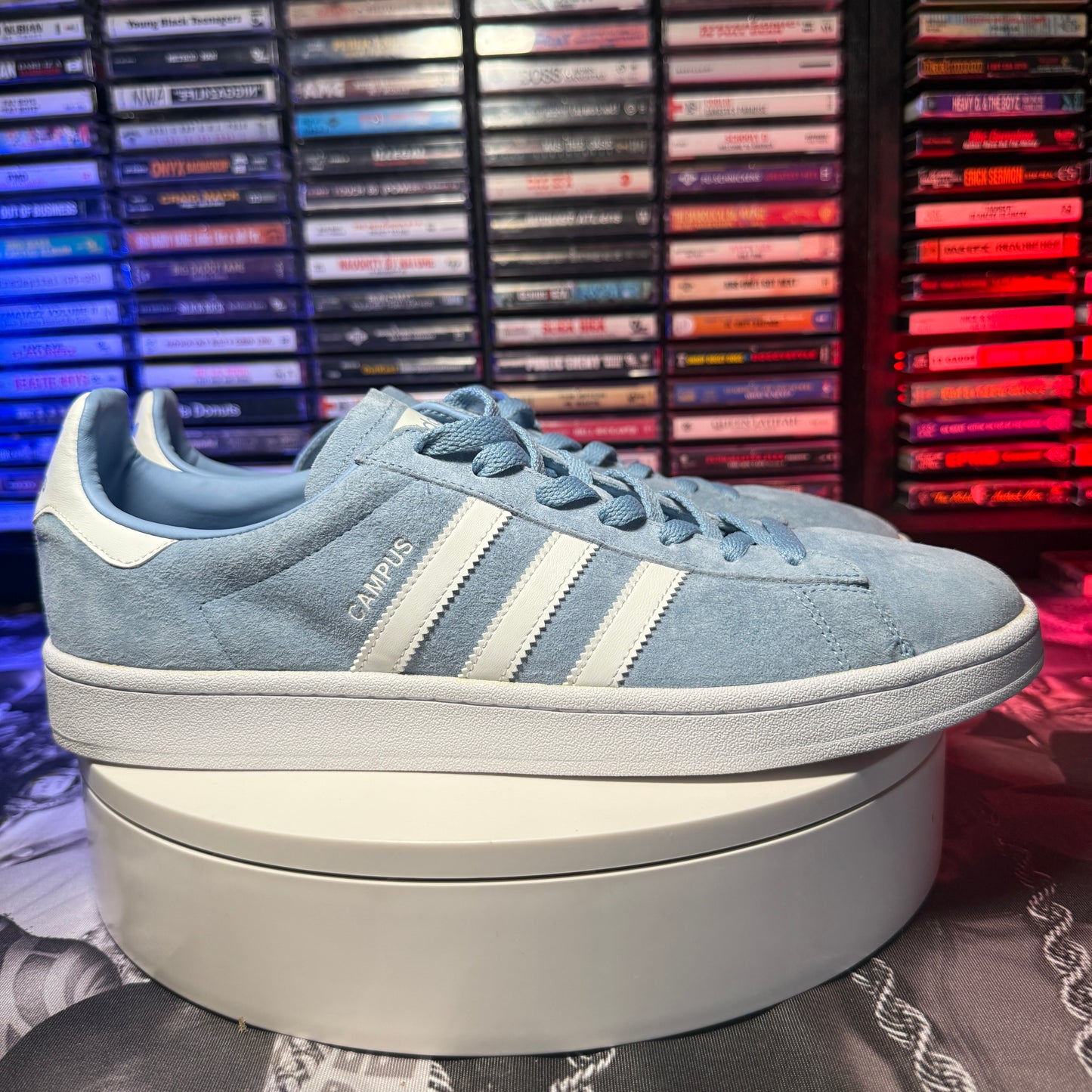 adidas Originals Campus AshBlu/FTW White size 12 DB0983