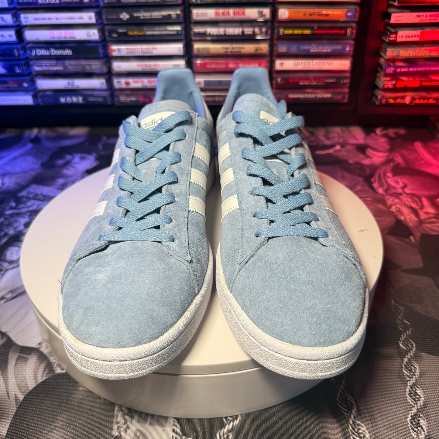 adidas Originals Campus AshBlu/FTW White size 12 DB0983