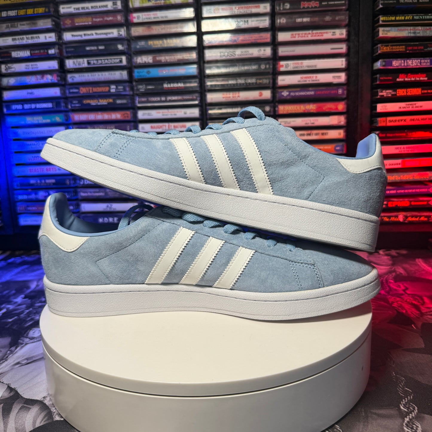 adidas Originals Campus AshBlu/FTW White size 12 DB0983