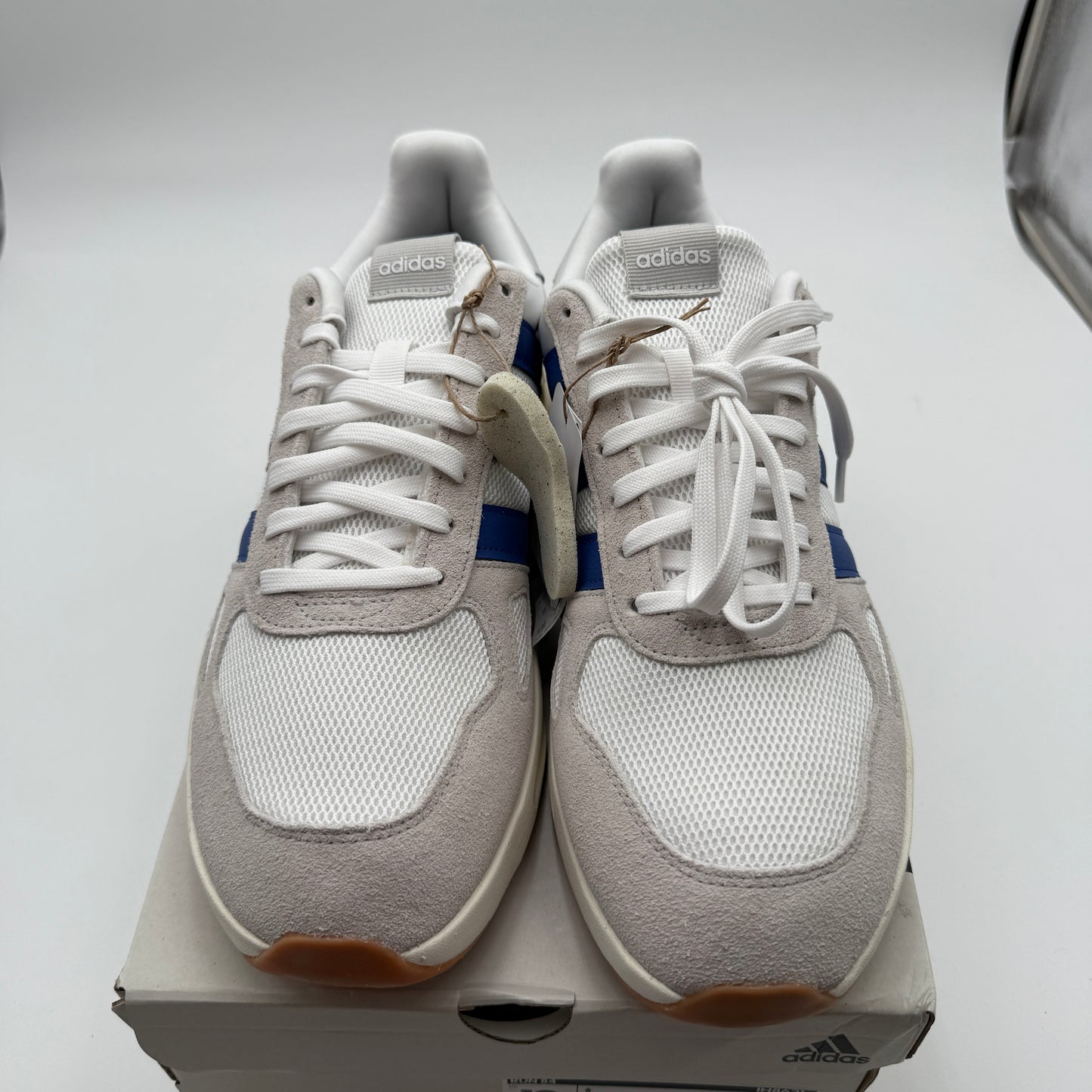 adidas Run 84 IH8621 White/Team Royal Blue/Grey Sneakers Size 12