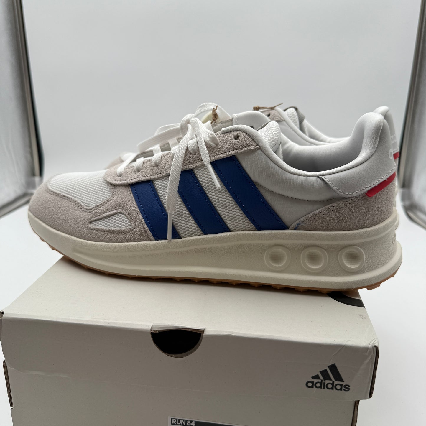 adidas Run 84 IH8621 White/Team Royal Blue/Grey Sneakers Size 12