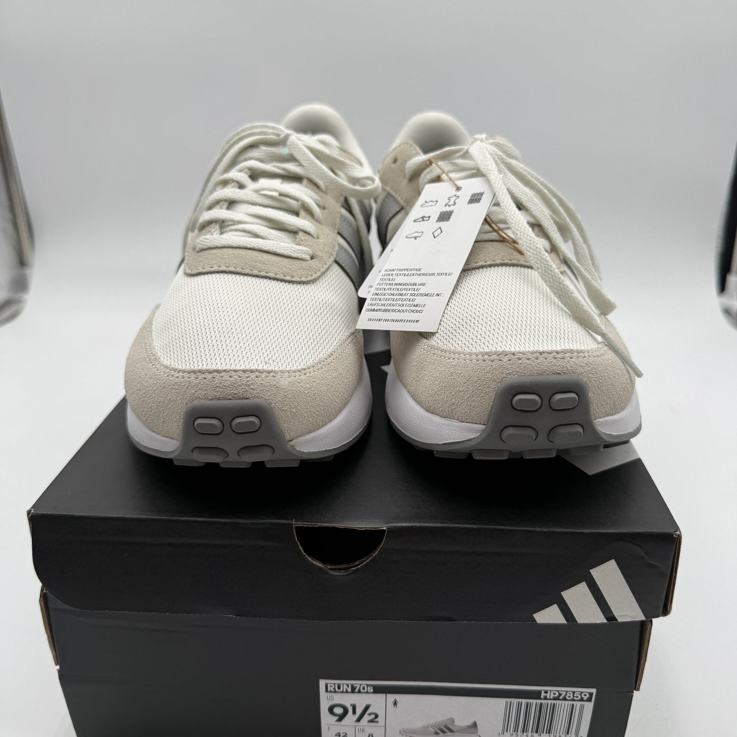 adidas Women's RUN 70s White Tint Silver Metallic Grey Two HP7859 Size 9.5