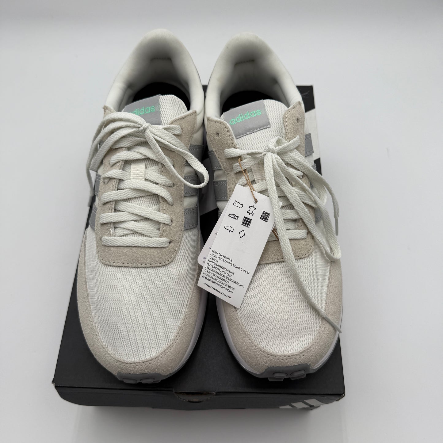 adidas Women's RUN 70s White Tint Silver Metallic Grey Two HP7859 Size 9.5