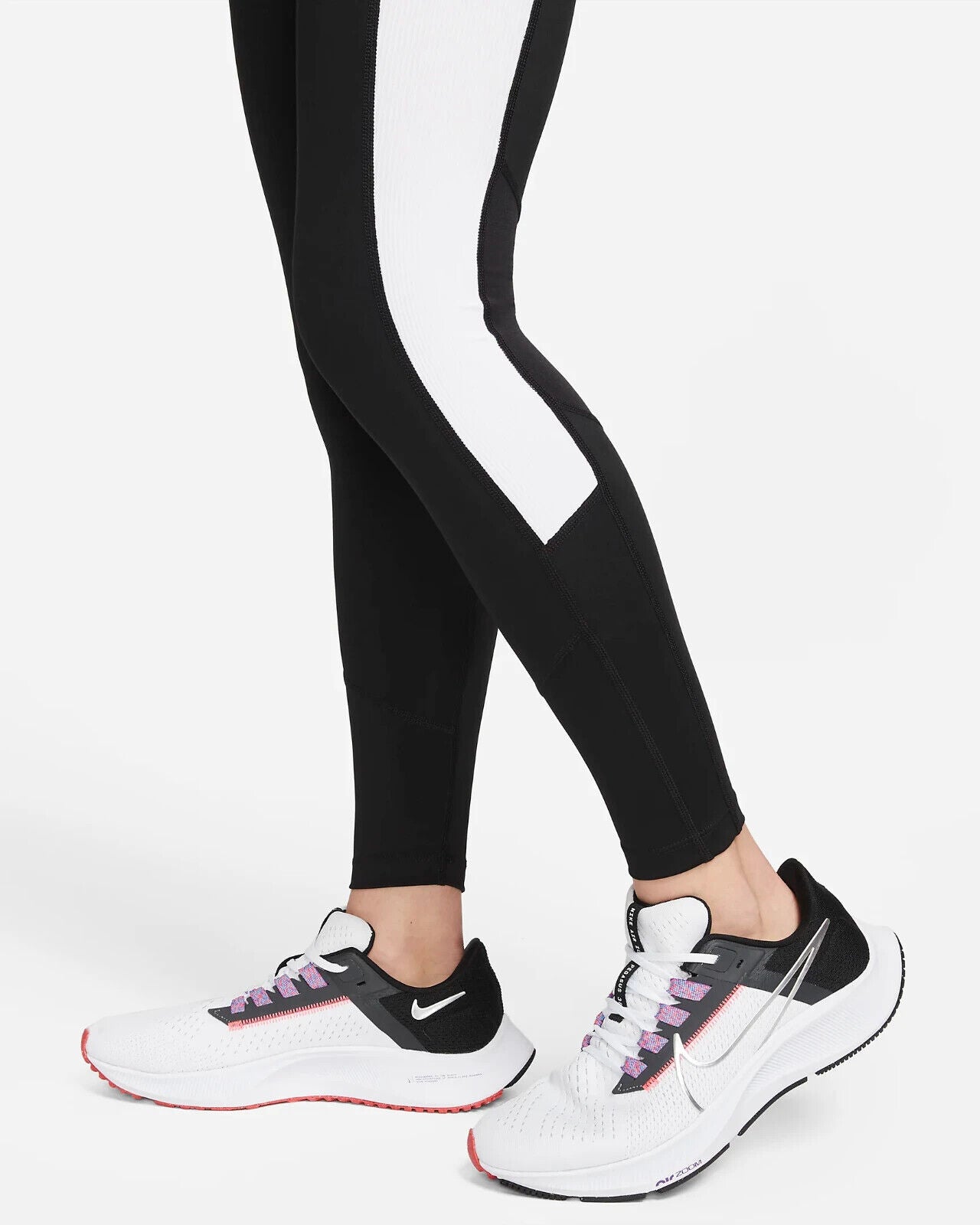 NEW Women's Nike Air Fast Tight Fit 7/8 Running Leggings DM7487-010 Small
