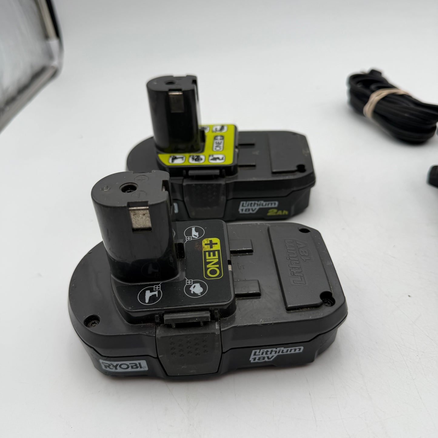 Ryobi ONE+ Battery Charger and 2 Battery Lot - Green