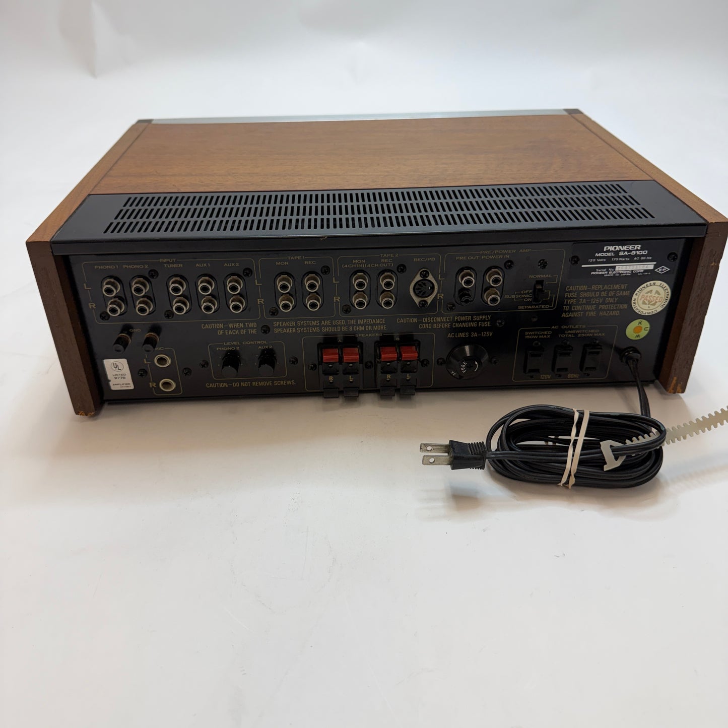 Vintage Pioneer SA-8100 Stereo Integrated Amplifier READ
