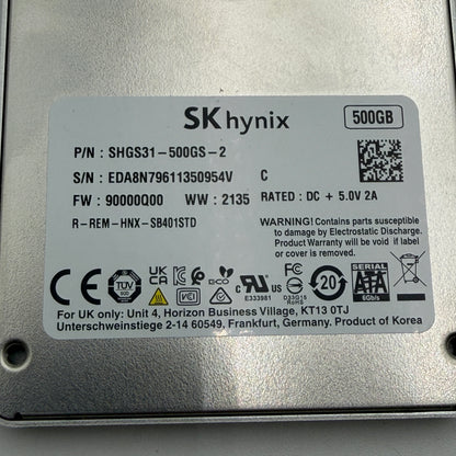 SK hynix Gold S31 500GB 2.5" Internal SSD SHGS31-500GS-2 Silver